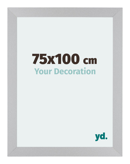 Mura MDF Bilderrahmen 75x100cm Silber Matt Vorne Messe | Yourdecoration.at