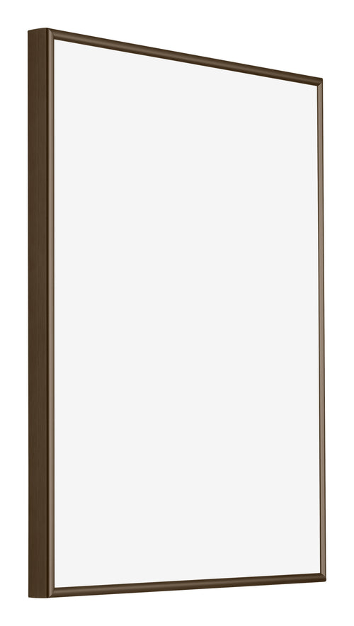 New York Aluminium Bilderrahmen 20x25cm Nussbaum Struktur Vorne Schrag | Yourdecoration.at