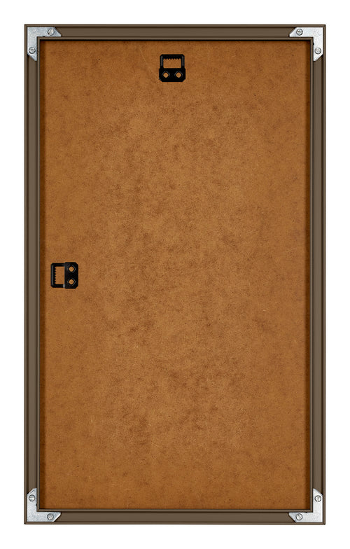 New York Aluminium Bilderrahmen 33x48cm Nussbaum Struktur Ruckseite | Yourdecoration.at