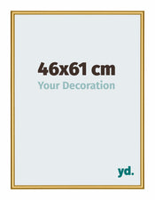 New York Aluminium Bilderrahmen 46x61cm Goldglanz Vorne Messe | Yourdecoration.at