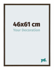 New York Aluminium Bilderrahmen 46x61cm Nussbaum Struktur Vorne Messe | Yourdecoration.at