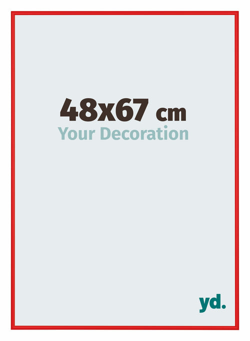 New York Aluminium Bilderrahmen 48x67cm Ferrari Rot Vorne Messe | Yourdecoration.at