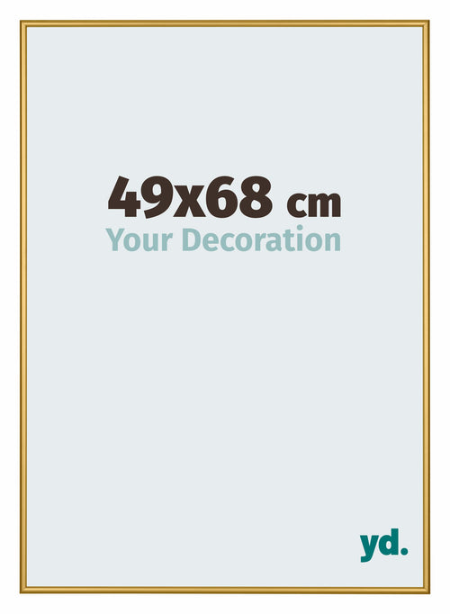 New York Aluminium Bilderrahmen 49x68cm Goldglanz Vorne Messe | Yourdecoration.at
