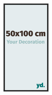 New York Aluminium Bilderrahmen 50x100cm Schwarz Matt Vorne Messe | Yourdecoration.at