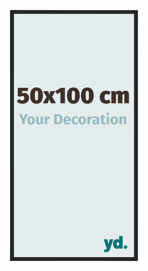 New York Aluminium Bilderrahmen 50x100cm Schwarz Matt Vorne Messe | Yourdecoration.at