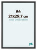 Virginia Aluminium Bilderrahmen 21x29 7cm A4 Schwarz Vorne Messe | Yourdecoration.at