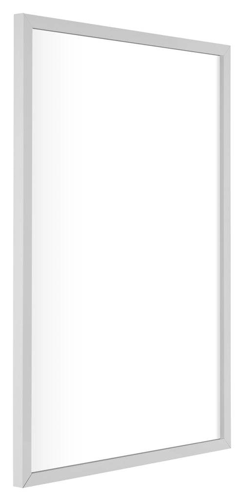 Virginia Aluminium Bilderrahmen 50x70cm Weiss Vorne Schrag | Yourdecoration.at