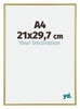 Annecy Kunststoff Bilderrahmen 21x29 7cm A4 Gold Vorne Messe | Yourdecoration.at