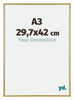 Annecy Kunststoff Bilderrahmen 29 7x42cm A3 Gold Vorne Messe | Yourdecoration.at