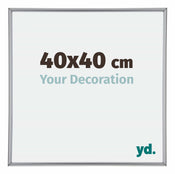 Annecy Kunststoff Bilderrahmen 40x40cm Silber Vorne Messe | Yourdecoration.at