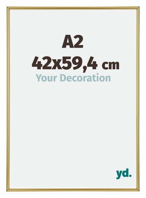 Annecy Kunststoff Bilderrahmen 42x59 4cm A2 Gold Vorne Messe | Yourdecoration.at