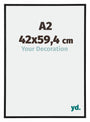 Annecy Kunststoff Bilderrahmen 42x59 4cm A2 Schwarz Matt Vorne Messe | Yourdecoration.at