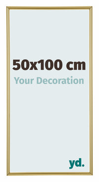 Annecy Kunststoff Bilderrahmen 50x100cm Gold Vorne Messe | Yourdecoration.at