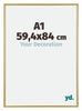 Annecy Kunststoff Bilderrahmen 59 4x84cm A1 Gold Vorne Messe | Yourdecoration.at