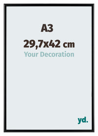 Aurora Aluminium Bilderrahmen 29-7x42cm Schwarz Matt Vorne Messe | Yourdecoration.at