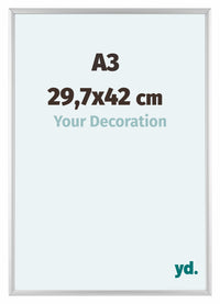 Aurora Aluminium Bilderrahmen 29-7x42cm Silber Matt Vorne Messe | Yourdecoration.at