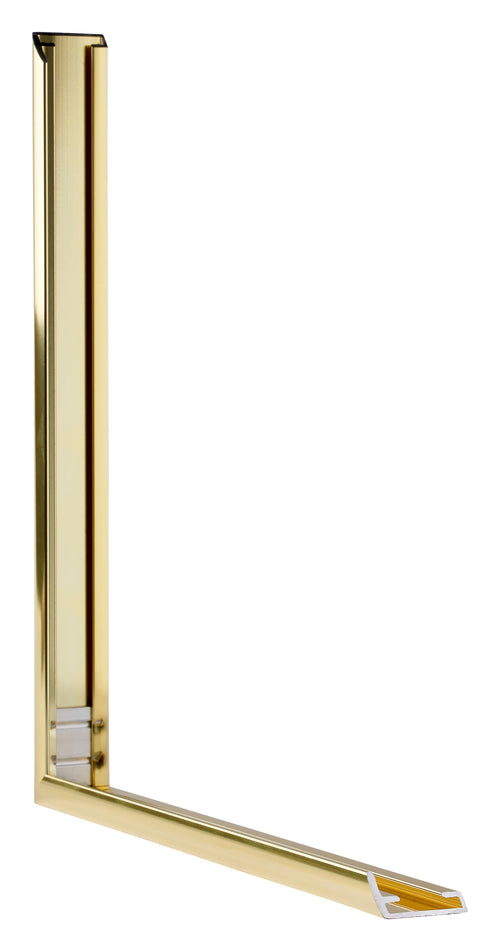 Austin Aluminium Bilderrahmen 18x24cm Gold Glanz Detail Querschnitt | Yourdecoration.at