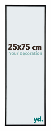 Austin Aluminium Bilderrahmen 25x75cm Schwarz Hochglanz Vorne Messe | Yourdecoration.at