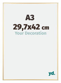 Austin Aluminium Bilderrahmen 29 7x42cm A3 Gold Glanz Vorne Messe | Yourdecoration.at