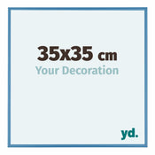 Austin Aluminium Bilderrahmen 35x35cm Stahl Blau Vorne Messe | Yourdecoration.at