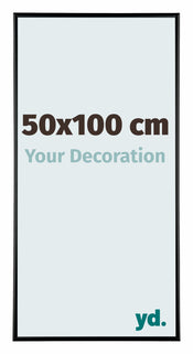 Austin Aluminium Bilderrahmen 50x100cm Schwarz Hochglanz Vorne Messe | Yourdecoration.at