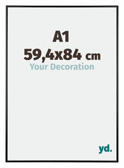 Austin Aluminium Bilderrahmen 59 4x84cm A1 Schwarz Hochglanz Vorne Messe | Yourdecoration.at
