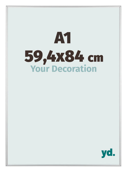 Austin Aluminium Bilderrahmen 59 4x84cm A1 Silber Matt Vorne Messe | Yourdecoration.at