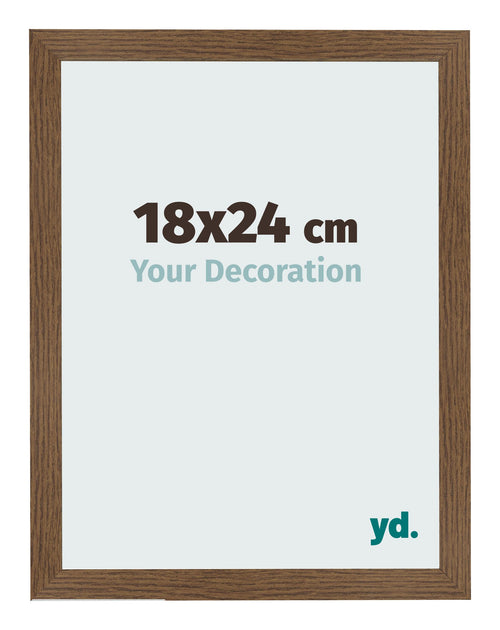 Bilderrahmen 18x24 cm Eiche Rustikal MDF Bologna Vorne Messe | Yourdecoration.at