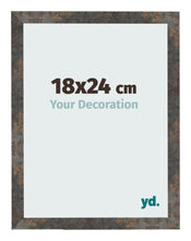 Bilderrahmen 18x24 cm Oxidiertes Metall MDF Bologna Vorne Messe | Yourdecoration.at