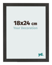 Bilderrahmen 18x24 cm Schwarz Matt MDF Bologna Vorne Messe | Yourdecoration.at