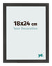 Bilderrahmen 18x24 cm Schwarz Matt MDF Bologna Vorne Messe | Yourdecoration.at