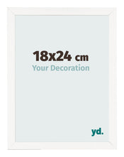 Bilderrahmen 18x24 cm Weiss Hochglanz MDF Bologna Vorne Messe | Yourdecoration.at
