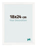 Bilderrahmen 18x24 cm Weiss Hochglanz MDF Bologna Vorne Messe | Yourdecoration.at