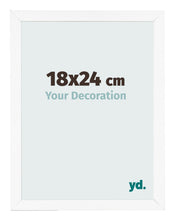Bilderrahmen 18x24 cm Weiss Matt MDF Bologna Vorne Messe | Yourdecoration.at