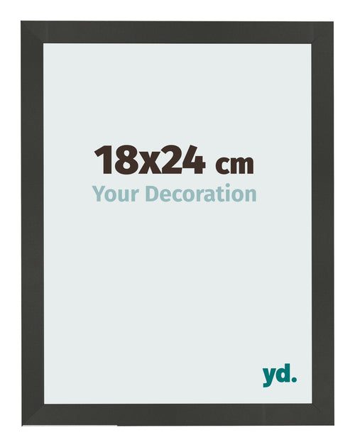 Bilderrahmen 18x24cm Antrazit MDF Bologna Vorne Messe | Yourdecoration.at