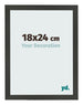 Bilderrahmen 18x24cm Antrazit MDF Bologna Vorne Messe | Yourdecoration.at