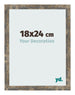 Bilderrahmen 18x24cm Blau Gold Meliert MDF Bologna Vorne Messe | Yourdecoration.at