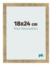 Bilderrahmen 18x24cm Gold Antik MDF Bologna Vorne Messe | Yourdecoration.at