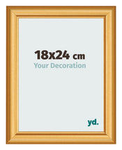 Bilderrahmen 18x24cm Gold Matt MDF Lazio Vorne Messe | Yourdecoration.at