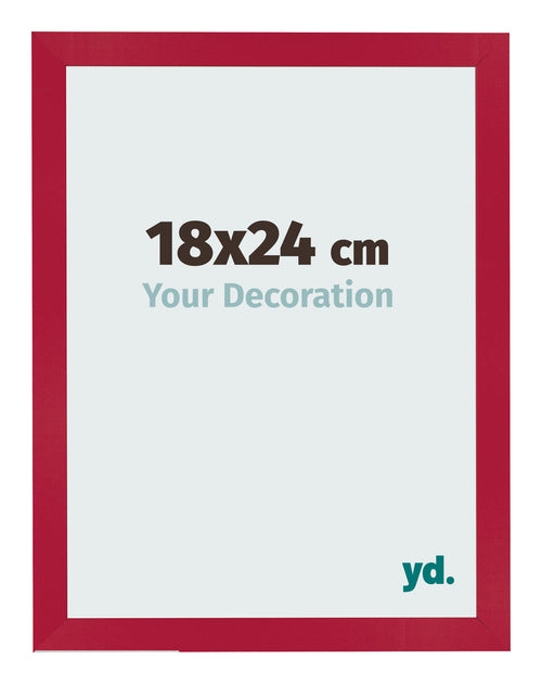 Bilderrahmen 18x24cm Rot MDF Bologna Vorne Messe | Yourdecoration.at