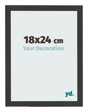Bilderrahmen 18x24cm Schwarz Gemasert MDF Bologna Vorne Messe | Yourdecoration.at