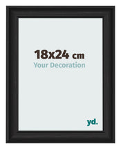 Bilderrahmen 18x24cm Schwarz Gemasert MDF Lazio Vorne Messe | Yourdecoration.at