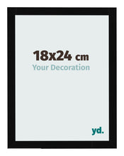 Bilderrahmen 18x24cm Schwarz Hochglanz MDF Bologna Vorne Messe | Yourdecoration.at