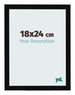 Bilderrahmen 18x24cm Schwarz Hochglanz MDF Bologna Vorne Messe | Yourdecoration.at