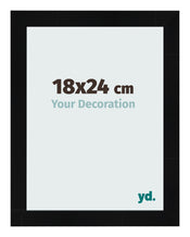 Bilderrahmen 18x24cm Schwarz Silber Poliert MDF Pisa Vorne Messe | Yourdecoration.at