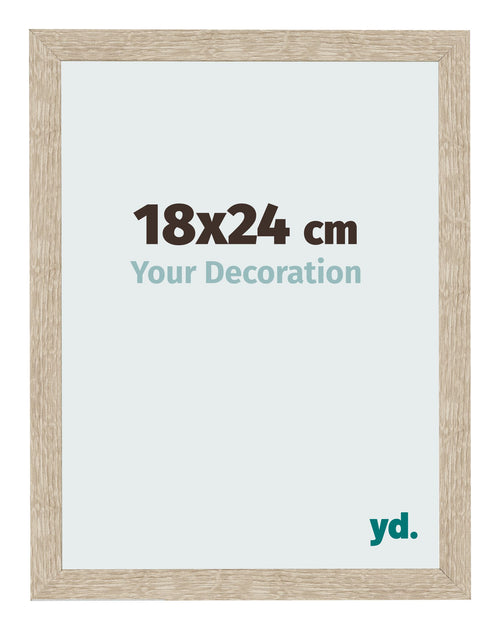 Bilderrahmen 18x24cm Sonoma Eiche MDF Bologna Vorne Messe | Yourdecoration.at