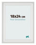 Bilderrahmen 18x24cm Weiss Gewischt MDF Lazio Vorne Messe | Yourdecoration.at