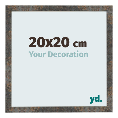 Bilderrahmen 20x20 cm Oxidiertes Metall MDF Bologna Vorne Messe | Yourdecoration.at