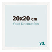 Bilderrahmen 20x20 cm Weiss Hochglanz MDF Bologna Vorne Messe | Yourdecoration.at