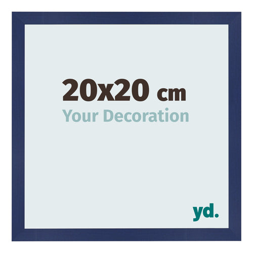 Bilderrahmen 20x20cm Dunkelblau Gewischt MDF Bologna Vorne Messe | Yourdecoration.at